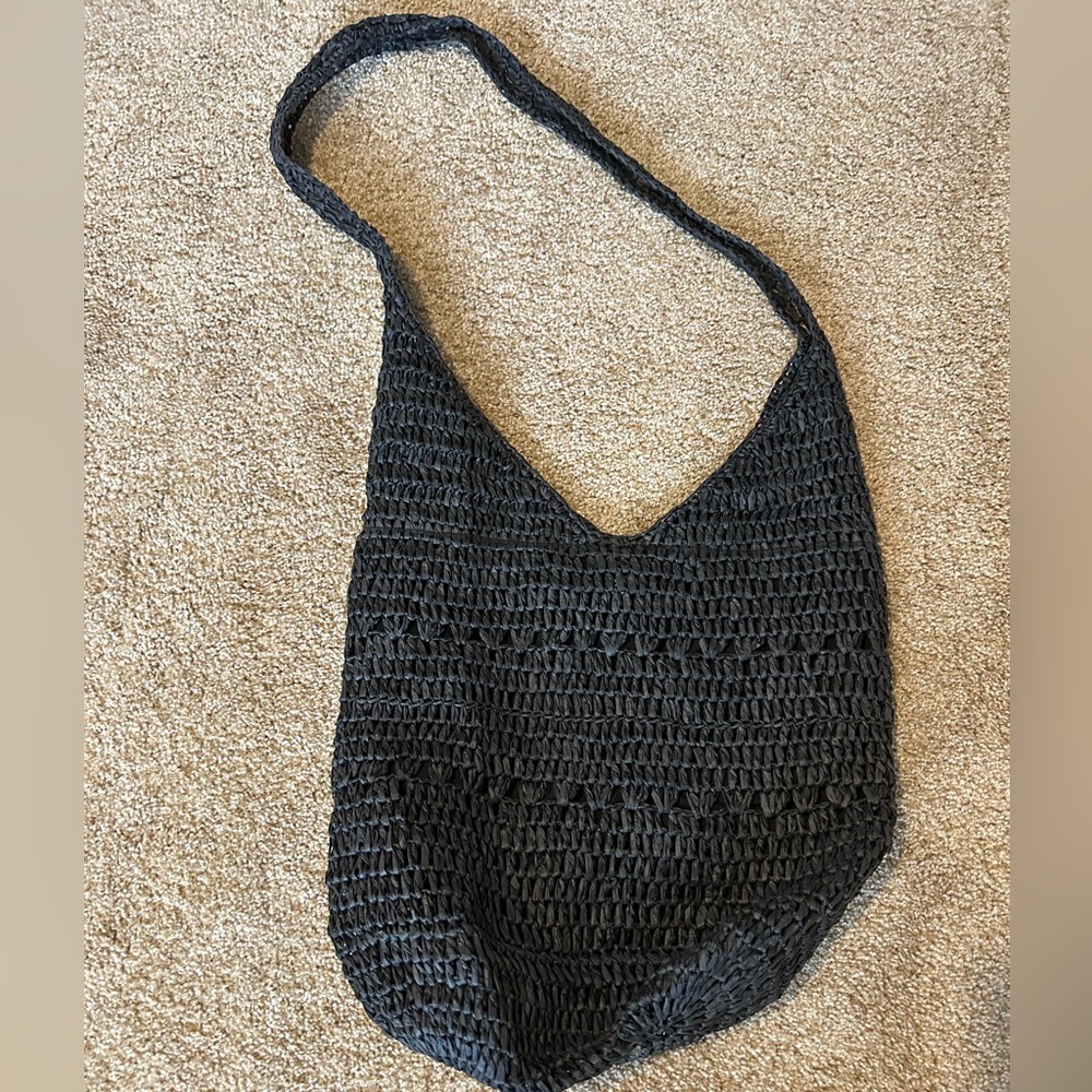 Urban Outfitters Black Woven Tote Bag